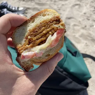 Fried Eggplant Sandwich