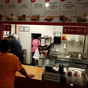 Bill Lewis of Fort Lauderdale, Florida, visiting Jimmy&apos;s Famous Hot Dogs in Durham, North Carolina.