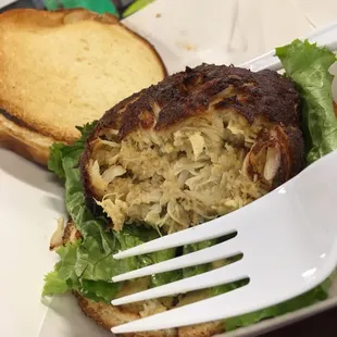 The Crab Cake, doesn't look as good as it tasted.