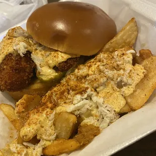 Crabby chicken and Crabby Fries