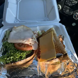 Crappy turkey sandwich