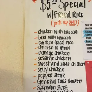 Updated Specials