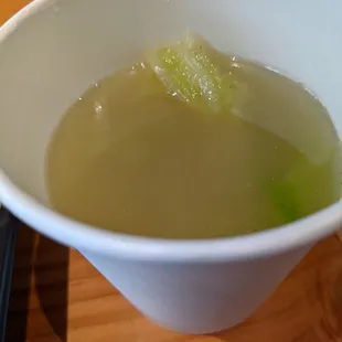 Cabbage soup for free with the rice box