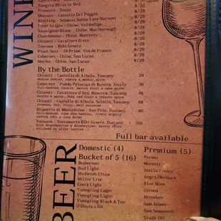 Notice- full bar available