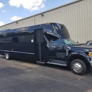 Brand new party bus with a restroom. No need to stop for a bathroom break while enjoying a night on the town!