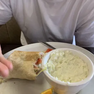 Turkey Wrap with Potato Salad