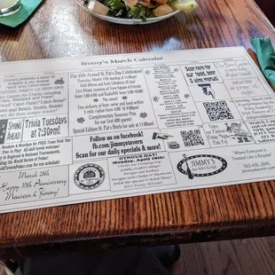 Paper place mat