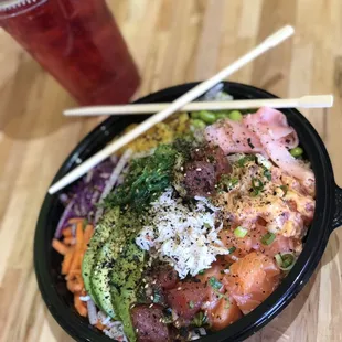 Spicy Tuna &amp; Salmon Poke