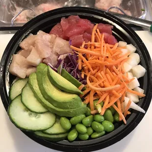Yellowtail &amp; Tuna             Poke Bowl