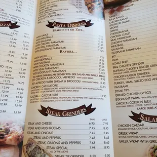 the menu