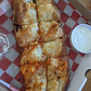 Best buffalo chicken calzone