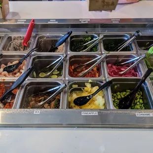 a variety of food items