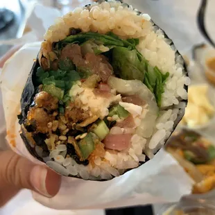 Spicy Tuna Sushi Burrito wrapped in seaweed $ 14.59 (09.10.22)