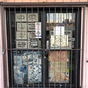 Main entrance to Jimmy's Produce store (when closed)