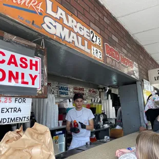 customers at the counter