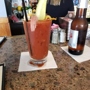 Really good bloody mary. Ask for it spicy, you can handle it! :)