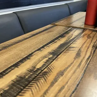 New tables and booths