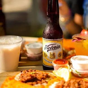 Victoria beer with Birria Tacos (3)