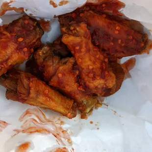 Hot wings from Jimmy's, Waxahachie