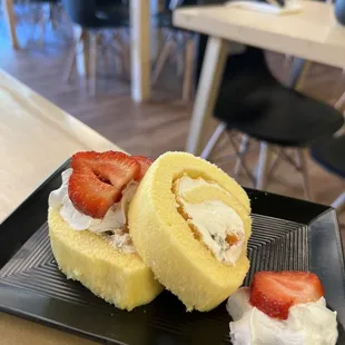 June 14, 2022: Japanese Cake Roll * vanilla. cream. strawberry