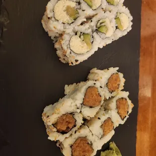 two pieces of sushi