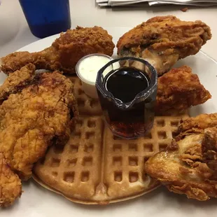 Chicken and waffles