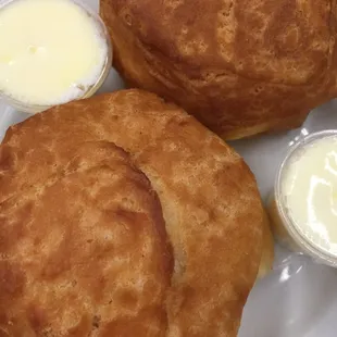 Side of biscuits.