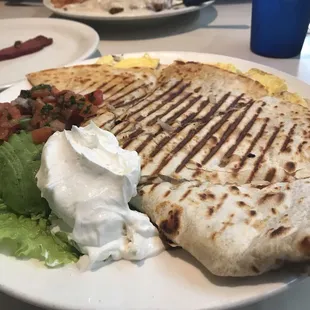 Breakfast quesadilla was a Friday special - HUGE and so delicious