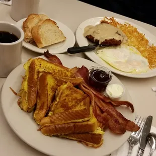 french toast&amp;country fried steak