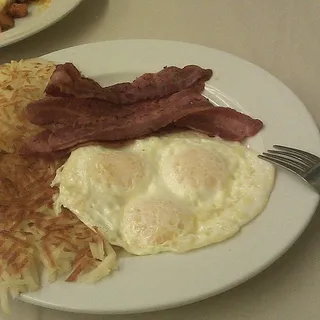 Bacon and 3 Eggs