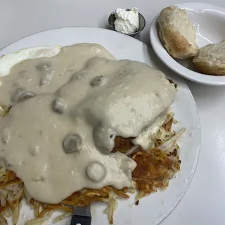 Chicken Fried Steak and 3 Eggs