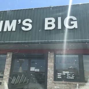 the front of the restaurant