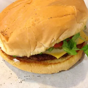 Tasty burger with the works!