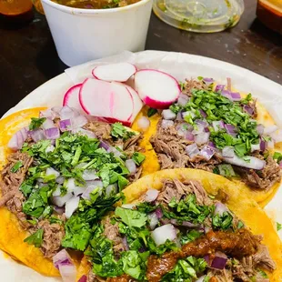a plate of mexican food