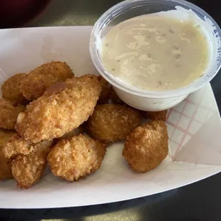 Cheese curds and ranch