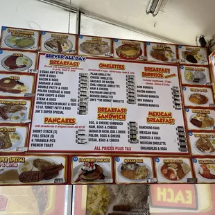 Breakfast prices $$ all day breakfast