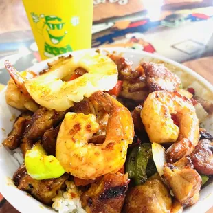 Chicken &amp; Shrimp Teriyaki!