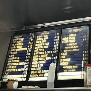 MORE CLEAR VIEW OF MENU