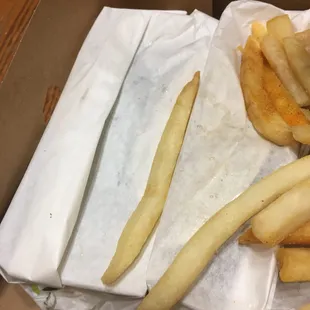 Squished tacos on the bottom of the box