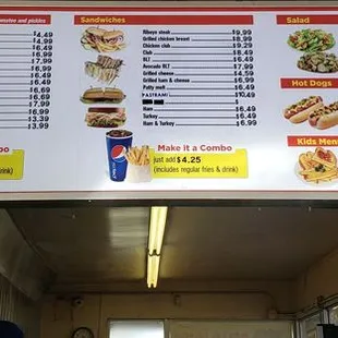 Menu as of 02/2022