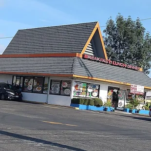 the front of the restaurant