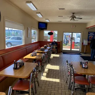 the inside of the restaurant