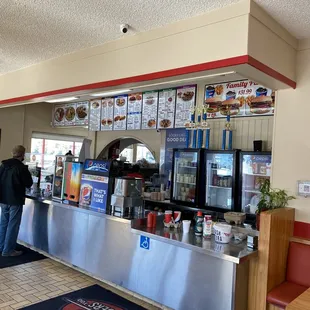 the inside of the restaurant