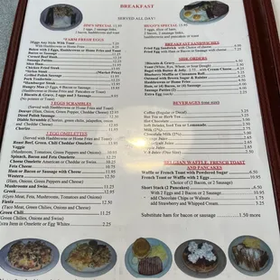 the menu