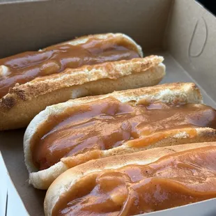 Three with Sauce and Onions hits hard on a Saturday.