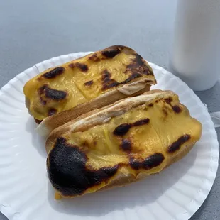 Outstanding Dogs--natural casing dogs, special sauce and real cheese!