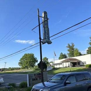 Outside. Love this sign!