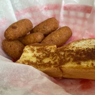 Hushpuppies &amp; Buttered Bread/Toast