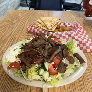 Gyros Salad and mMunchers.