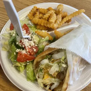 a plate of food on a table
